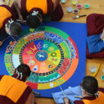 5 monks making mandala florida craftart