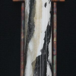 Terry Andrews Zen Light sculpture black ivory gold