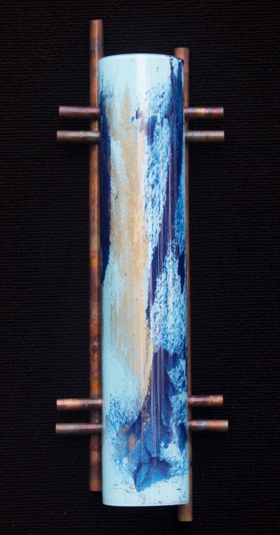 Terry Andrews Zen Light sculpture in blue