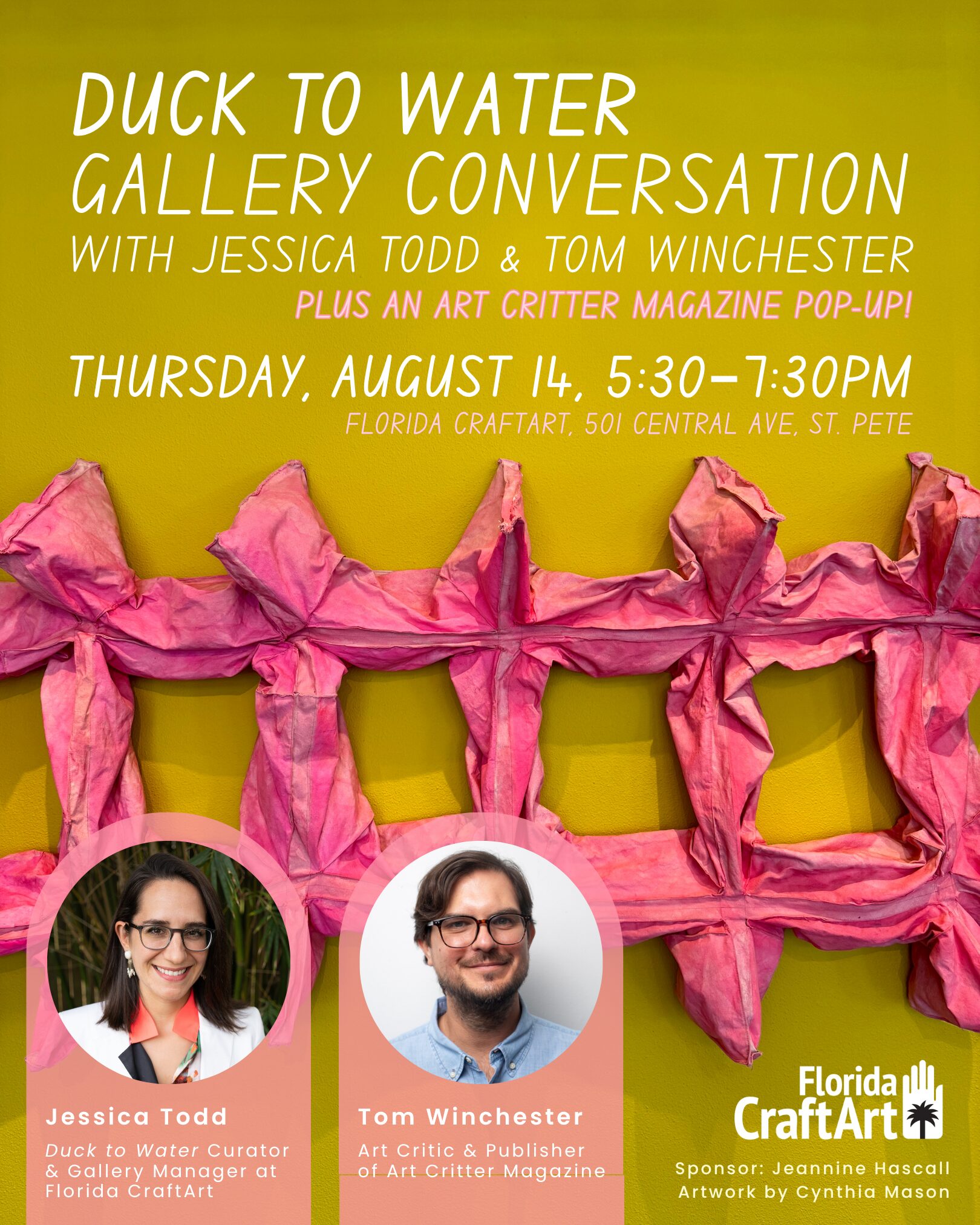 Duck to Water Gallery Conversation at Florida CraftArt August 14 2025